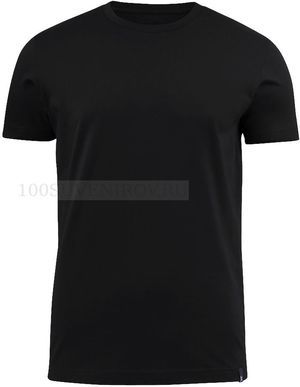 Фото Мужская футболка черная AMERICAN U для шелкографии, размер M