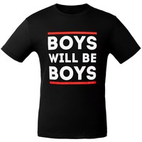 Фотка Футболка Boys Will Be Boys, черная S
