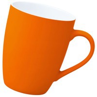 Кружка Good Morning II c покрытием софт-тач, оранжевая