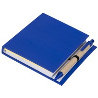 Комбинированный блокнот с шариковой ручкой, синий