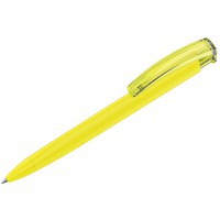 Ручка пластиковая шариковая трехгранная TRINITY K transparent GUM soft-touch, желтый