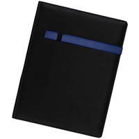 Папка черная с синим из полиэстера TORGA