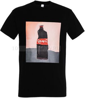 Фото Черная футболка Кола, XXL для полноцвета
