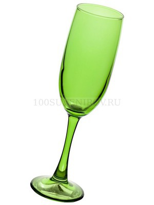 Фото Зеленый бокал из стекла для шампанского ENJOY