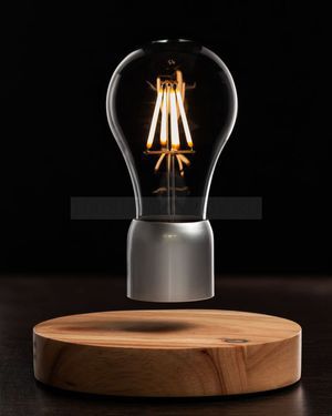 Фото Деревянная левитирующая лампа FIREFLY для гравировки