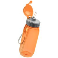 Бутылка оранжевая из силикона для воды AQUARIUS