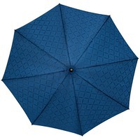 Зонт-трость в подарок Magic с проявляющимся рисунком в клетку, темно-синий