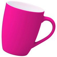 Кружка Best Morning c покрытием софт-тач, ярко-розовая (фуксия)