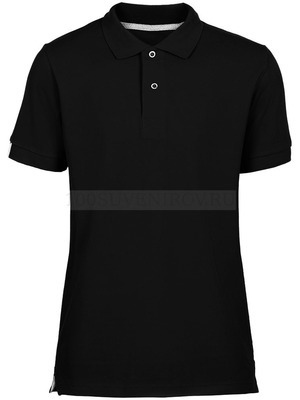 Фото Мужская рубашка поло черная VIRMA PREMIUM, размер S