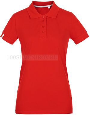 Фото Женская рубашка поло красная VIRMA PREMIUM LADY, размер S