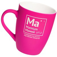 Картинка Кружка «Мамий» c покрытием софт-тач, ярко-розовая (фуксия) от знаменитого бренда Соль