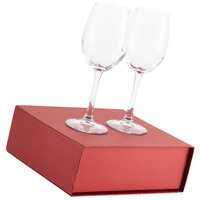 Набор красный из стекла бокалов для вина WINE HOUSE