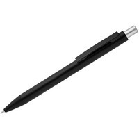 Ручка шариковая черная с серебристым из металла CHROMATIC