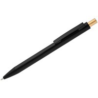 Ручка шариковая черная с золотистым из металла CHROMATIC