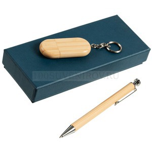 Фото Деловой деревянный набор STYLOS с ручкой и флешкой