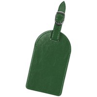 Бирка багажная зеленая из кожи NEBRASKA