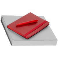 Набор красный из пластика My DAY: недатированный ежедневник, ручка