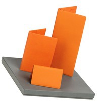 Набор оранжевый из кожи DEVON для организованных: органайзер для путешествий, обложка для паспорта, визитница