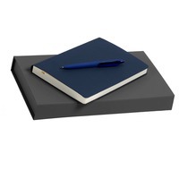 Набор синий из пластика FLEX SHALL KIT: датированный ежедневник, ручка