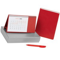 Корпоративный набор Проверено временем: датированный ежедневник, настольный календарь, ручка. 