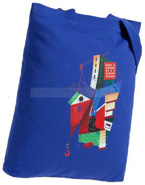 Фото Холщовая сумка ярко-синяя ARCHITECTONIC с шелкографией