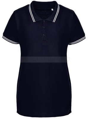 Фото Женская рубашка поло темно-синяя VIRMA STRIPES LADY, размер XL