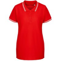Картинка Рубашка поло женская Virma Stripes Lady, красная S от популярного бренда Unit