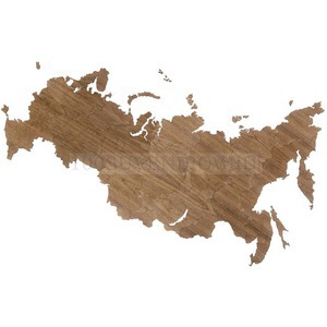Фото Деревянная карта России, орех