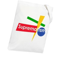 Фото Холщовая сумка Suprematism, молочно-белая