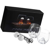 Набор Cool Orbs: 2 бокала для виски, шарики для охлаждения напитка, щипцы. и недорогие креативные подарки