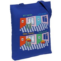 Фотка Холщовая сумка «Вот табурет», ярко-синяя от бренда Соль