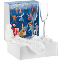 Новогодний набор Albus: два бокала, чехол для шампанского, игрушка на елку. 