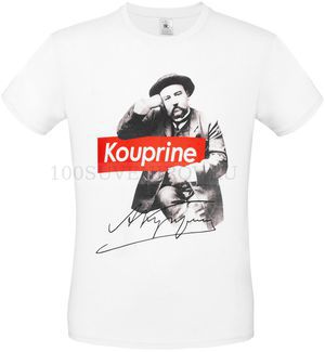 Фото Белая футболка Kouprine, XXL под цифровой трансфер