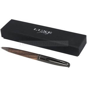 Фото Ручка шариковая с деревянным корпусом Loure «Luxe» (черный, коричневый)
