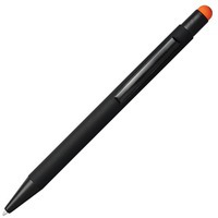 Ручка-стилус металлическая шариковая Dax soft-touch, черный