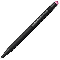 Ручка-стилус металлическая шариковая Dax soft-touch, черный/розовый