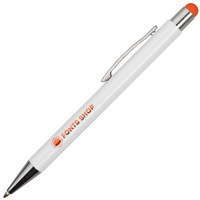 Ручка металлическая ическая шариковая FLOWERY со стилусом