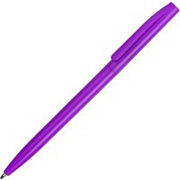 Ручка фиолетовая из пластика овая шариковая REEDY