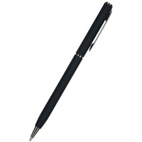 Фирменная металлическая шариковая ручка PALERMO silk touch (силк-тач), d0,7 х 13 см, синие чернила, сине-черный/серебристый