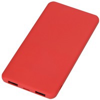 Портативное устройство зарядное красное из пластика Reserve с USB Type-C, 5000 mAh