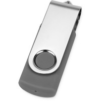USB-флешка темно-серый из пластика на 16 Гб Квебек