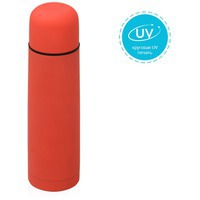 Герметичный термос ЯМАЛ Soft Touch с чехлом, 500 мл., d7 х 24,5 см, красный матовый