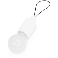 Брелок белый из пластика с мини-лампой PINHOLE