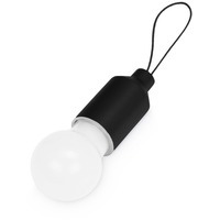 Брелок черный из пластика с мини-лампой PINHOLE