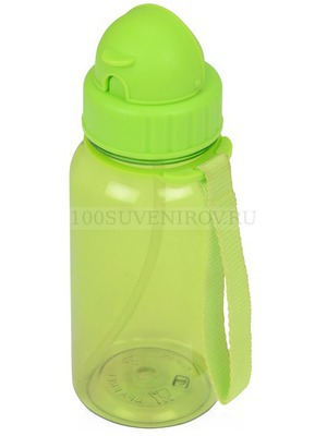 Фото Зеленая бутылка для воды со складной соломинкой KIDZ