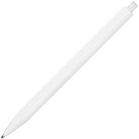 Ручка белая из пластика овая шариковая PIGRA P01