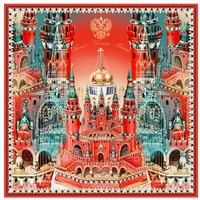 Шелковый платок Кремль - Москва - Фаберже