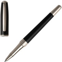 Шикарная дорогая ручка роллер Essential Lady Black в подарочной коробке для бизнес-леди, 1,3 х 14,2 см. черные чернила. от производителя HUGO BOSS