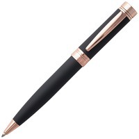 Фирменная шариковая ручка ZOOM-SOFT-NAVY удивительного мягкого темно-синего цвета с позолотой, фирменная подарочная коробка, d1,32 х 13,6 см, синие чернила