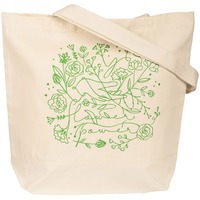 Фотка Холщовая сумка Flower Power, неокрашеная, мировой бренд CoolColor